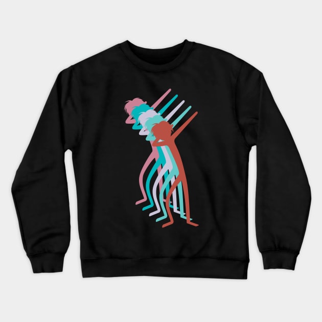 Dabbing Stick Figures - DAB MOB Crewneck Sweatshirt by EDDArt